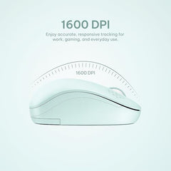 eplug it Wireless Mouse WM111, 2.4G Noiseless Mouse with USB Nano Receiver Portable Computer Mouse for PC, Laptop & Tablet | Green