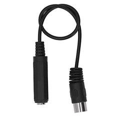 Bewinner 6.35mm Female 1/4" TRS to DIN 5 Pin MIDI Cable Adapter, 1ft 5-Pin Din Male to 6.35mm Female TRS Stereo Audio Cable for Speaker, Amplifier, Mixer to MIDI Keyboard
