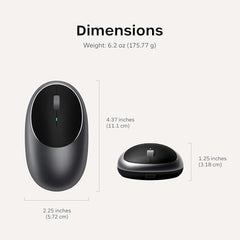 SATECHI M1 Wireless Bluetooth Mouse, USB-C Rechargeable, Compact, Silver