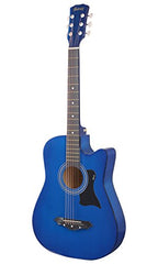 Juârez Acoustic Guitar Kit, JRZ38C/BK 38 Inch Cutaway, 038C with Bag, Strings, Pick and Strap, Black
