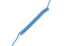 ASCENY Coiled & Double-Sleeved Mechanical Keyboard Cable, for Type-C Mechanical Keyboards (Pink)