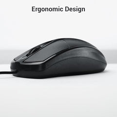 Zebronics Zeb-Power Wired USB Mouse, 3-Button, 1200 DPI Optical Sensor, Plug & Play, for Windows/Mac