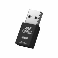 Ant Esports AE600B 600 Mbps Wi-Fi + Bluetooth USB 2.0 Mini Dongle for Desktop Laptop PC I 2.4 & 5Ghz I WiFi 5 802.11AC
