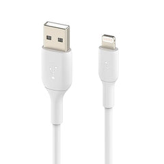 Belkin Apple Certified Lightning to USB A and Sync Tough Braided Cable for iPhone, iPad, Air Pods, 3.3 feet (1 meters) – White