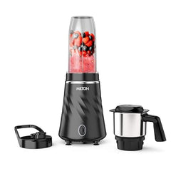 Milton Appliances Miniq Mini Mixer Grinder, ISI Certified, Over Load Protector, HTLV 350W Motor, 300ml SS Chutney Jar,Rust Resistant, Anti Skid Feet,Masala Grinder, Dark Blue