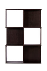 DeckUp Siena 3-Shelf Engineered Wood Book Shelf and Display Unit (Dark Wenge, Matte Finish)