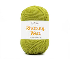 Craft Affair | Knitting Nest Acrylic Yarn (200 Meter, 100 Grams, 2mm) / Woolen Yarn/Acrylic Yarn for Knitting and Crocheting-Olive
