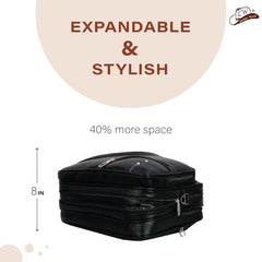 Leather World Vegan Leather 15.6 Inch Laptop Office Briefcase Messenger Bag Satchel for Men and Women, with Adjustable Strap and Expandable Bottom (Brown)