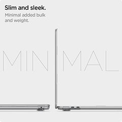 Spigen for MacBook Air 13 Inch Case M5 (2026), MacBook Air 13 Inch M4/M3/M2 (2025-2022), Thin Fit Transparent Protective Hard Shell Case Cover, 13.6 Inch, A3240 A3113 A2681, Crystal Clear