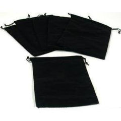 SYGA Velvet Cloth Jewelry Pouch/Drawstring Bag (Black) - Set of 10
