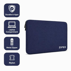 Photon 15 Inch to 15.6" Inches Laptop Case with Charger Pouch | Waterproof Laptop Sleeve | Laptop Cover Bag, Blue