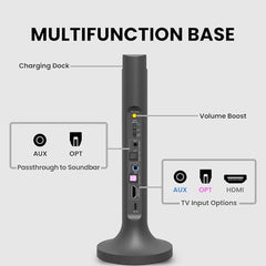 Avantree Opera 35Hrs Comfortable Wireless Headphones for TV Watching with Bluetooth 5.0 Transmitter & Charging Stand, Clear Dialogue Mode, Passthrough, High Volume for Seniors, 164FT Long Range