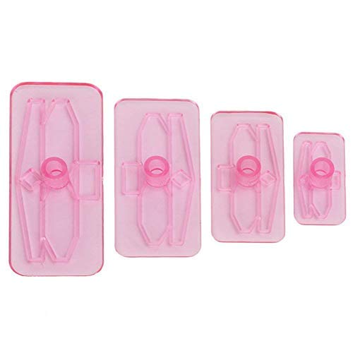 SYGA Set of 4 Plastic Bow Cake Cutter Molds Icing Cookie Biscuit Fondant Embosser Craft