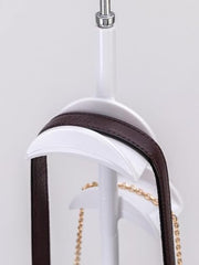 AUGEN Purse Hanger for Closet - 360° Rotating Handbag Hanging Hook Bag Storage Space Saver with 4 Hooks, Hanging Organizer for Scarf Handbag Belt (Pack of 1, Black)