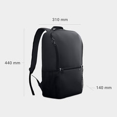 Dell EcoLoop Essential Laptop Backpack CP3724, 16in, 18L, Water Resistant | 400D Fabric, 100% Recycled Plastic, Dedicated Padded Laptop Sleeve, Daily Commute Ready