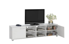 DeckUp Soneva Engineered Wood TV Unit (Wotan Oak & White, Matte Finish)