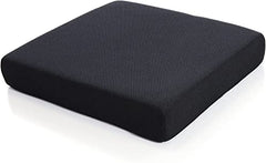 9villa Orthopedic Memory Foam Seat Cushion Perfect For Office Chair And Wheelchair Seat Pads For Office, Car, Home, Floor Helps in Back Pain Relief With Mesh Cover (18"x18"x3" Inch),Black