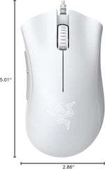 Razer DeathAdder Essential White Edition - 6400 DPI Ergonomic Wired Gaming Mouse - RZ01-03850200-R3M1