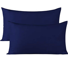 Soft Pillow Covers 19 x 29 Inches - Egyptian Cotton 600 Thread Count Set of 2 Pillow Cover Set Envelope Closure Hotel Quality Pillowcase - Beige