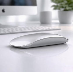 Offbeat - Atom Dual Bluetooth 5.1+5.1 & 2.4Ghz Wireless, Type-C Rechargeable 100 Hours Battery Silent Click Mouse, Triple Device connectivity Windows, Mac, iOS, Android (Silver)