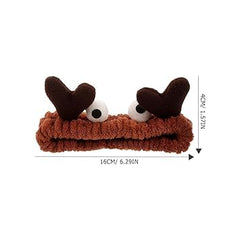 MOMISY Elastic Women's Lovely Hair Band Wash Face Spa Headband-Washable Facial Band Makeup Wrap Headbands Fits All Head Sizes (Elk Brown)