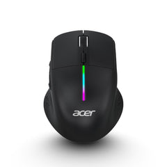 Acer Prism Dual Mode Wireless Mouse I 2.4G + Bluetooth I Silent Click I 3200 DPI (800-1200-2400-3200) I Rechargeable 500mAh I RGB LED I 6 Buttons I Lightweight 87g I Ergonomic Design for Laptop PC Mac