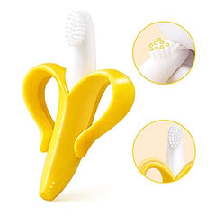 Syga Baby Banana Training Toothbrush and Teether (Yellow)