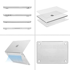 MOCA Case Compatible for New Apple MacBook Air 13 inch 2026 2025 2024 2022, M5 A3449 M4 A3240 M3 A3113 M2 A2681 Touch ID, Mac Air 13.6" Laptop Protective Plastic Hard Shell Cover (Crystal Clear)