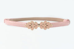 SYGA Women's Decorative Thin Belt flower shape Rhinestone Metal Buckle 22-36 Waist Belt Dress Accessories