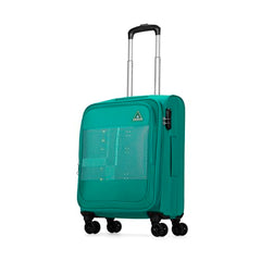 Aristocrat Duralite Set of 3 Soft Case (S+M+L) Trolley Bags, Red | 8-Wheels, Spacious, Zipper Expander, Front Pocket, Polyester Case, Combination Lock, Travel Luggage, 3-Year Global Warranty