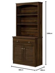 DeckUp Noordin Engineered Wood Kitchen Cabinet/Storage Unit (Walnut, Matte Finish)