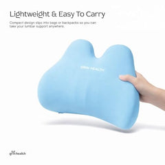 Grin Health Mini Back Support Cushion for Lumbar Support & Back Pain Relief, Backrest for Car Seat, Lower Back Cushion for Office Chair, Driving, Travel Backrest Pillow