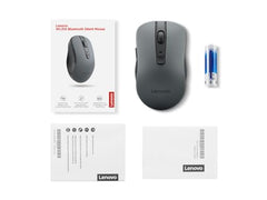 Lenovo WL310 Bluetooth Silent Mouse, Bluetooth 5.0, Upto 3million Button clicks, 1600 DPI, 6 Buttons (Left Click, Right Click, Scroll Click, DPI, 2 x Side Buttons), DPI LED Indicator, Grey