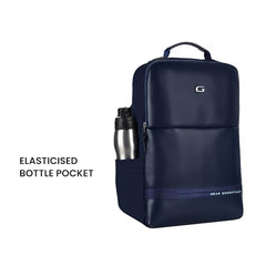 Gear Elevate Faux Leather 20L Water Resistant Anti-Theft 4 Compartment Backpack/Laptop Bag/Office Bag With Raincover For Men/Women (Olive-Yellow)