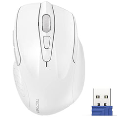 TECKNET Wireless Mouse, 2.4G Ergonomic Computer Mouse, 2600 DPI, Green