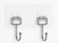 Shivstor 15 Pack Self Adhesive WallHook Heavy DutyHook for Hanging Without Drilling Transparent Nail Free StickyHook Strong Wall Hanger Set of 15 FlowerHook for Kitchen Bathroom Home Storage
