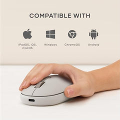 SATECHI OntheGo Bluetooth Mouse, Connect Up to 3 Devices, for Laptop, Black