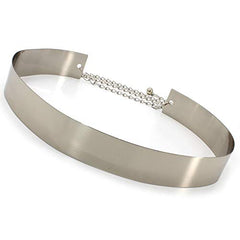 SYGA Women's Waist Chain, Iron Girdle, Women's Skirts,Dresses Versatile Metal Wide Accessories(wp191-4 silver)