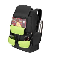 Skybags Hustle 15.6 Inch Compatible Laptop Backpack 31L | 3 Compartments with Flushed USB Ports (Type A & Type C) & Rain Cover | Side Bottle Pockets | Office & Travel Backpack for Men & Women (Navy)