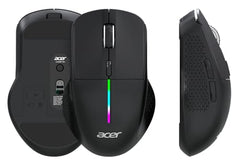 Acer Prism Dual Mode Wireless Mouse I 2.4G + Bluetooth I Silent Click I 3200 DPI (800-1200-2400-3200) I Rechargeable 500mAh I RGB LED I 6 Buttons I Lightweight 87g I Ergonomic Design for Laptop PC Mac