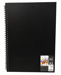 Brustro Artists Sketch Book Wiro Bound, A5 Size (5.8x8.3 inches), Landscape, 116 Pages, 160 GSM (Acid Free) | Ideal for Sketching,Shading,Drawing with Pencil,Charcoal,Graphite
