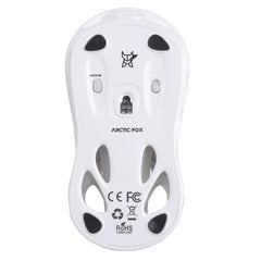 Arctic Fox Alien-X Gaming Wireless Mouse, Tri-Mode (2.4G/Bluetooth/Wired), 4800 DPI, 1000Hz Ergonomic Hollow RGB Rechargeable Type-C for Mac/Laptop/iPad/Office (Star White)