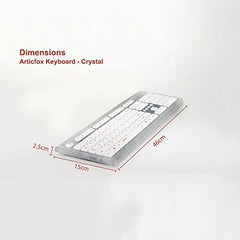 Arctic Fox Crystal Wired Keyboard (Grey)