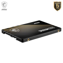 MSI SSD SPATIUM S270 SATA 2.5” 480GB – SATA 2.5" Internal Solid State Drive, Up to 500MB/s Read & 450MB/s Write, 3D NAND Flash, PHISON S11 Controller, Built‑in Data Security Features– 5‑Year Warranty