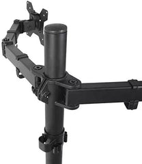 WE CLEVER Heavy duty Dual monitor stand Mount, Height Adjustable desk C clamps & Mounting holes, Full motion Tilt & Swivel Monitor Arms, For 13" - 30 inches computer screens 20kg Each arm (Black)