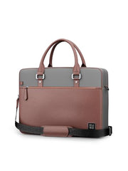 EUME Commute Laptop Bags for Men & Women Office Use| Gift | with Padded Compartment | Vegan Leather & Nylon Fabric | Fits Up to 15.6" Laptop & MacBook, 11L, Black & Forest Green