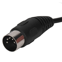Bewinner 6.35mm Female 1/4" TRS to DIN 5 Pin MIDI Cable Adapter, 1ft 5-Pin Din Male to 6.35mm Female TRS Stereo Audio Cable for Speaker, Amplifier, Mixer to MIDI Keyboard