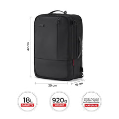 HARISSONS Axiron 15.6” 3-in-1 Business Travel Laptop Backpack | Converts to Briefcase, Sling & Backpack | External USB Gate, Anti-Theft Pocket & Trolley Sleeve | 18L Hybrid Bag for Men & Women