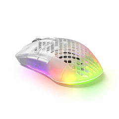 SteelSeries Aerox 3 Wireless Gen 2 - Ultralight 68g Gaming Mouse, 4K Polling, 26K DPI Optical Sensor, 200 Hours Battery Life, IP54, 80 Million Clicks, RGB, Pure PTFE Gliding Feet, Shadow