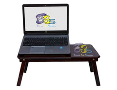 DDS Dream Decor Shoppee Wood Portable Laptop Table Adjustable Height With 1 Drawer (Blue)